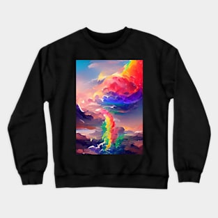 ABSTRACT RAINBOW AFTER THE RAIN Crewneck Sweatshirt